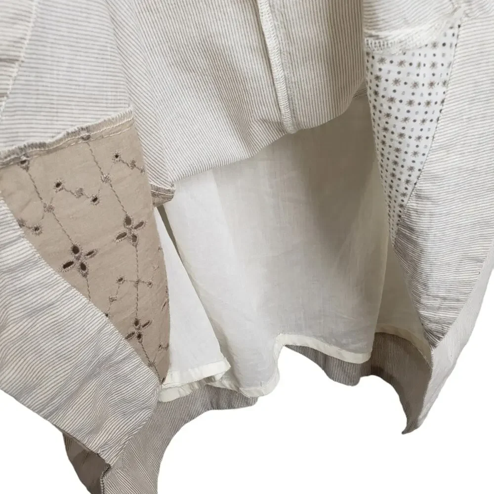 Style and Co. Boho Multi Media Patchwork Handkerchief Tank Top